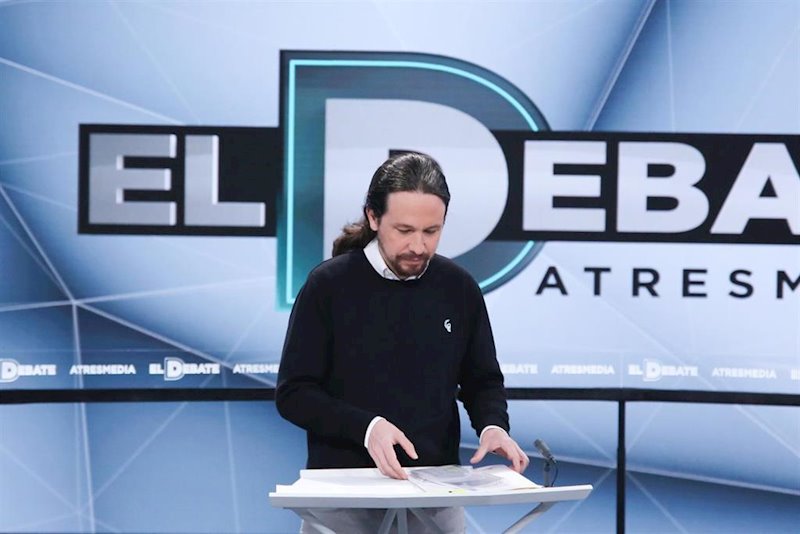 ep el secretario general de podemos pablo iglesias preparado para el debate de atresmedia