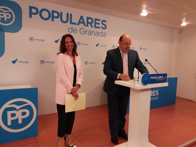 La portavoz municipal del PP Rocío Díaz y el presidente popular Sebastián Pérez | EUROPA PRESS ep la portavoz municipalpp rocio diazpresidente popular sebastian perez