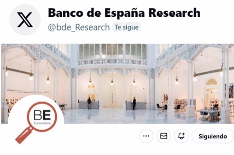 El Banco de España lanza un perfil en X (antes Twitter) para investigadores