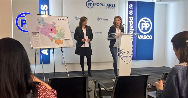Rueda de prensa de Ana Morales y Ana Salazar, del PP | PP ep ruedaprensaana moralesana salazar del pp