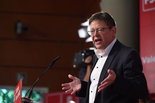 Ximo Puig durante su discurso en la Festa de la Rosa de PSPV | TIWTTER PSPV ep ximo puig durantediscursola festala rosapspv
