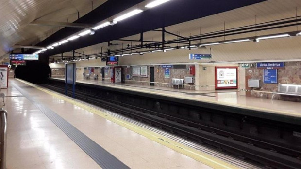 ep archivo   imagen de archivo de un anden de la linea 4 de metro de madrid en avenida de america