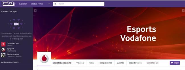 Canal en Twitch Esports Vodafone | VODAFONE ep canaltwitch esports vodafone