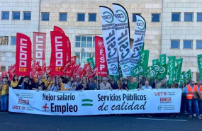 ep concentracion de ccoo ugt y csif frente al ministerio de funcion publica el pasado 30 de octubre