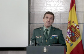 ep el jefe del estado mayor de la guardia civil jose manuel santiago marin en una rueda de prensa en
