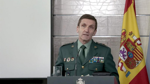 ep el jefe del estado mayor de la guardia civil jose manuel santiago marin en una rueda de prensa en