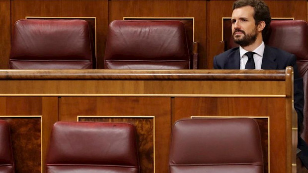 ep el lider del partido popular pablo casado asiste a la primera sesion de control al ejecutivo