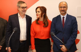 ep la expresidenta de las cortes de castilla y leon silvia clemente junto al secretario general de