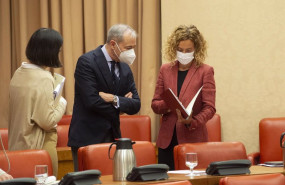 ep la presidenta del congreso de los diputados meritxell batet d conversa durante una junta de