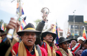 ep manifestantes a favor del expresidente de bolivia evo morales