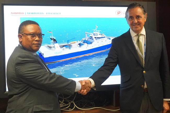 El presidente de Nueva Pescanova y el ministro de Pesca de Namibia | NUEVA PESCANOVA ep presidentenueva pescanovaministropescanamibia