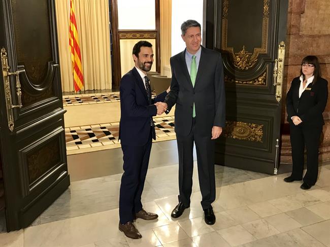ep presidenteparlament roger torrent con xavier garcia albiol pp