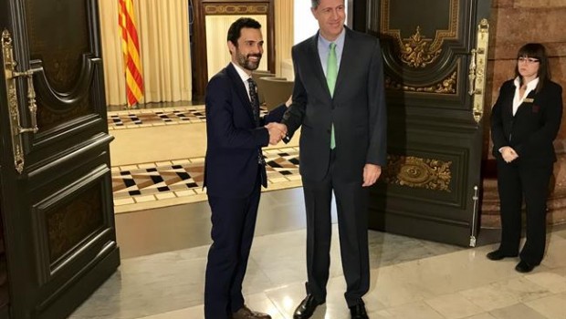ep presidenteparlament roger torrent con xavier garcia albiol pp