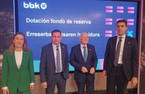 ep representantes de bbk en una comparecencia en bilbao