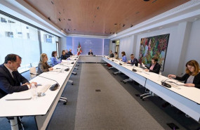 ep reunion convocada por el lehendakari inigo urkullucon los lideres de los partidos politicos