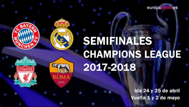 ep sorteo semifinales champions liga campeones madrid bayern liverpool roma