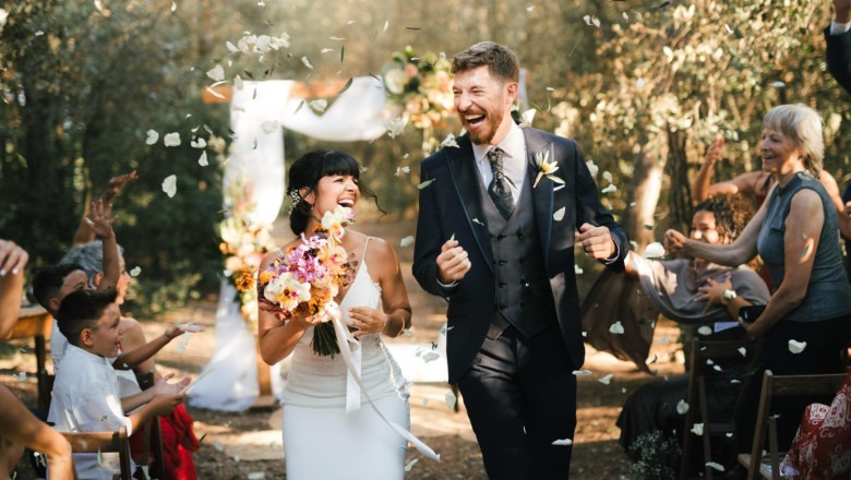boda destino barcelona pareja recien casada 