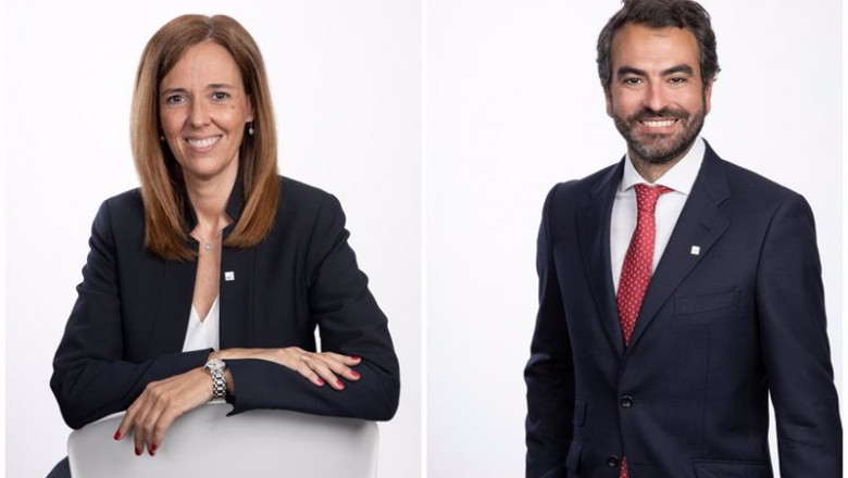 ep archivo   blanca pfretzschner y gonzalo de la puente del equipo de distribucion de axa xl iberia