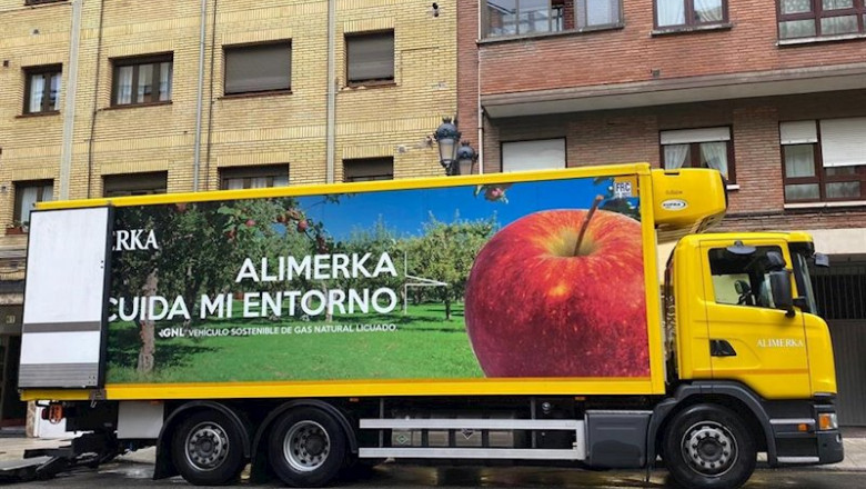 Camión de suministro de Alimerka. | EUROPA PRESS. ep camion de suministro de alimerka
