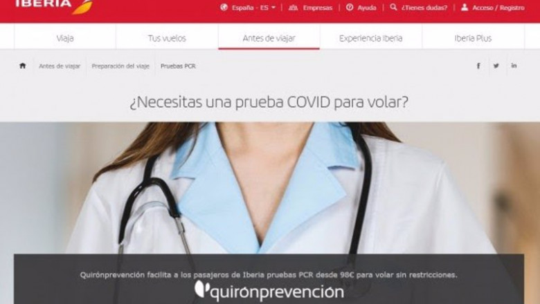 Con precios exclusivos y cita previa, los clientes se pueden realizar la prueba en cualquier centro de Quirónprevención. | IBERIA ep con precios exclusivos y cita previa los clientes se pueden realizar la prueba en cualquier