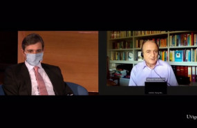 ep el exministro miguel sebastian durante el coloquio virtual