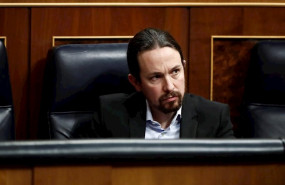 ep el vicepresidente segundo del gobierno y lider de podemos pablo iglesias durante un pleno del