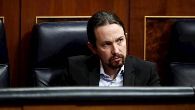 ep el vicepresidente segundo del gobierno y lider de podemos pablo iglesias durante un pleno del