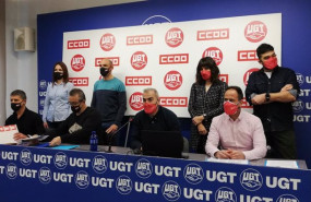 ep en el centro eugenio duque ccoo y alfredo morales ugt presidente del comite de empresa de vw
