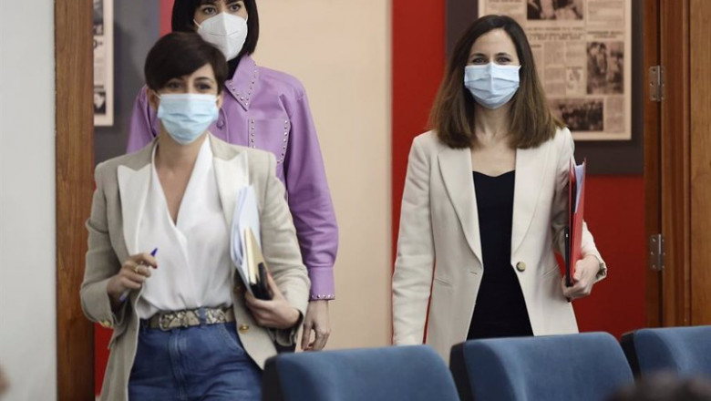 Imagen de recurso (I-D) de la ministra Portavoz, Isabel Rodríguez; la ministra de Ciencia e Innovación, Diana Morant y la ministra de Derechos Sociales, Ione Belarra, a su llegada a una rueda de prensa tras la reunión del Consejo de Ministros. | EUROPA PRESS/E. Parra. POOL - Europa Press ep imagen de recurso i d de la ministra portavoz isabel rodriguez la ministra de ciencia e