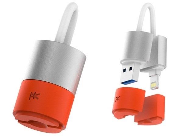 K'ablekey, la memoria flash para iPhone que permite también cargar el móvil | PKPARIS ep kablekey la memoria flashiphonepermitecargarmovil