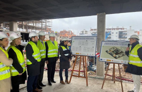 ep la ministra de vivienda y agenda urbana isabel rodriguez visita las obras de construccion de una
