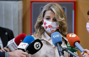 ep la vicepresidenta segunda y ministra de trabajo yolanda diaz interviene a su llegada a la
