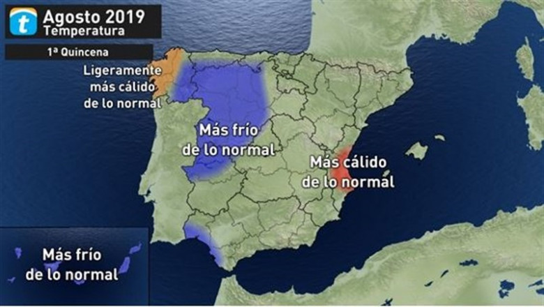 ep predicciontemperaturasla primera quincenaagostola peninsula
