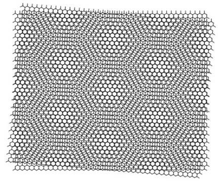 ep al girar dos capas de grafeno se forma una super-red y al hacerlo con un angulo de 11 grados ep al girar dos capas de grafeno se forma una super-red y al hacerlo con un angulo de 11 grados