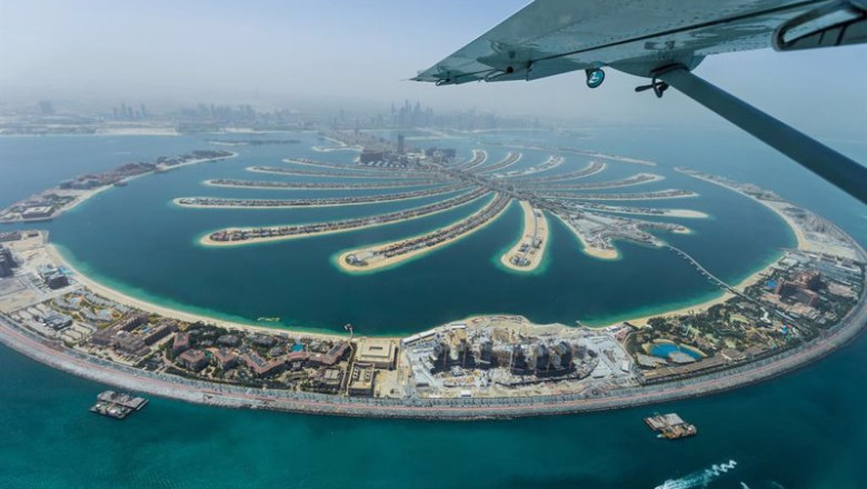 ep archivo dubai palm artificial island view from hydroplane ep archivo dubai palm artificial island view from hydroplane