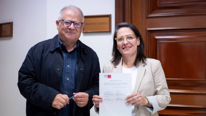 Archivo - La diputada de Sumar y vicepresidenta tercera de la Mesa del Congreso, Esther Gil de Reboleño, y el diputado de Sumar, Manuel Lago | SUMAR - Archivo ep archivo la diputada de sumar y vicepresidenta tercera de la mesa del congreso esther gil de