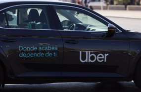 ep archivo   un taxi de uber en la zona de atocha en madrid espana