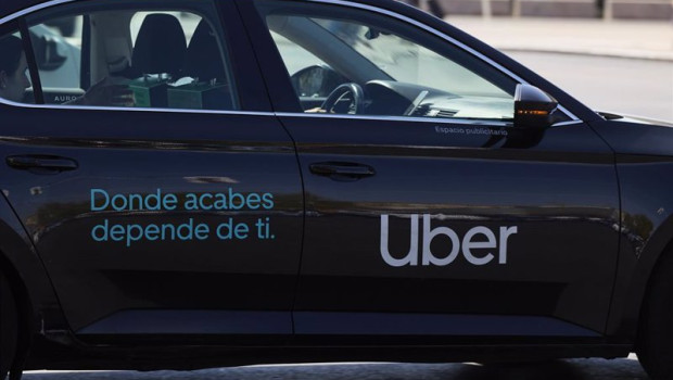 ep archivo   un taxi de uber en la zona de atocha en madrid espana