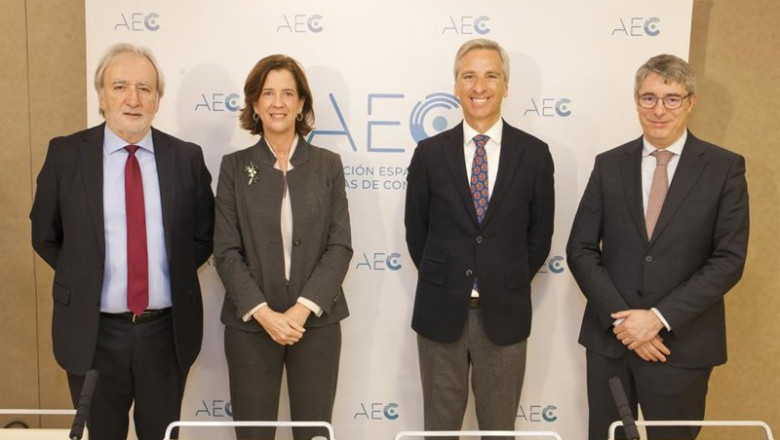 De izquierda a derecha: José María Beneyto, Alejandra Kindelán, Germán del Real y Jordi Casals. | AEC ep de izquierda a derecha jose maria beneyto alejandra kindelan german del real y jordi casals