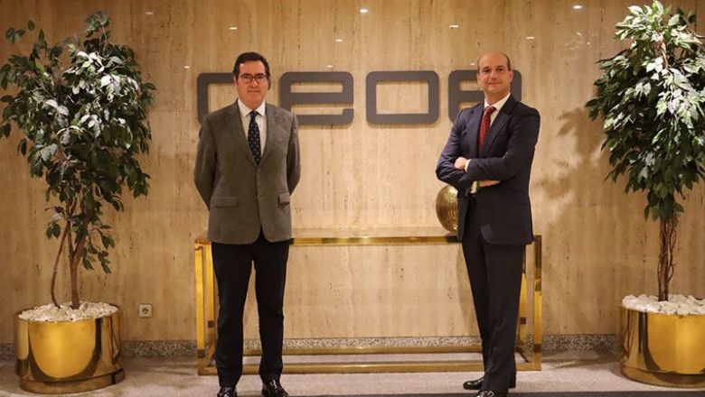El presidente de la CEOE, Antonio Garamendi, el consejero delegado de GFT España, Manuel Lavín | CEOE ep el presidente de la ceoe antonio garamendi el consejero delegado de gft espana manuel lavin