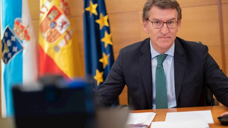 El presidente de la Xunta, Alberto Núñez Feijóo, en la reunión por videoconferencia con Pedro Sánchez | Xunta de Galicia ep el presidente de la xunta alberto nunez feijoo en la reunion por videoconferencia con pedro