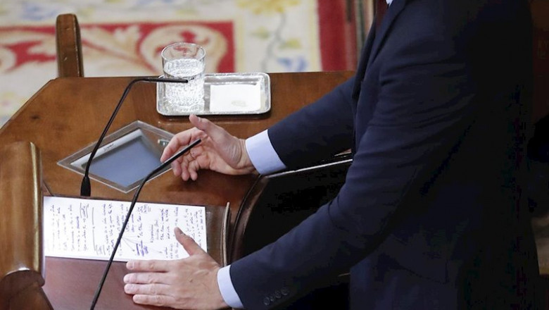 El presidente del Gobierno, Pedro Sánchez, en el Congreso. | Pool ep el presidente del gobierno pedro sanchez en el congreso 20200520164131