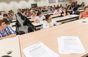 ep estudiantes en las pruebas de la selectividad en el campus de tudela de navarra