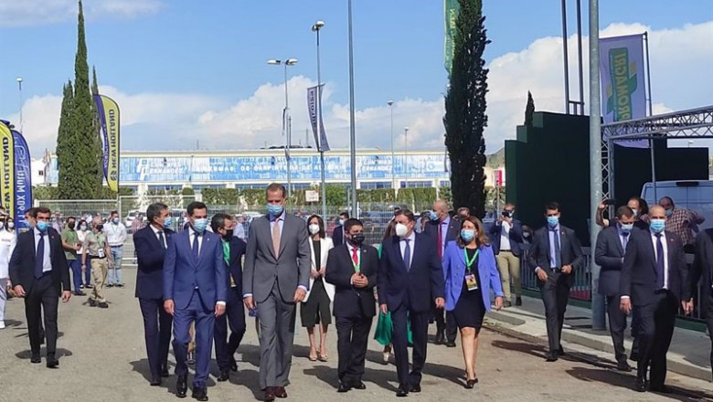 ep felipe vi durante su vsita en la nauguracion de expoliva