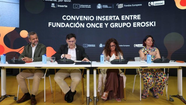 ep firma del acuerdo entre eroski y fundacion once en madrid