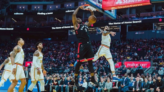 ep ibaka machaca en el warriors - raptors