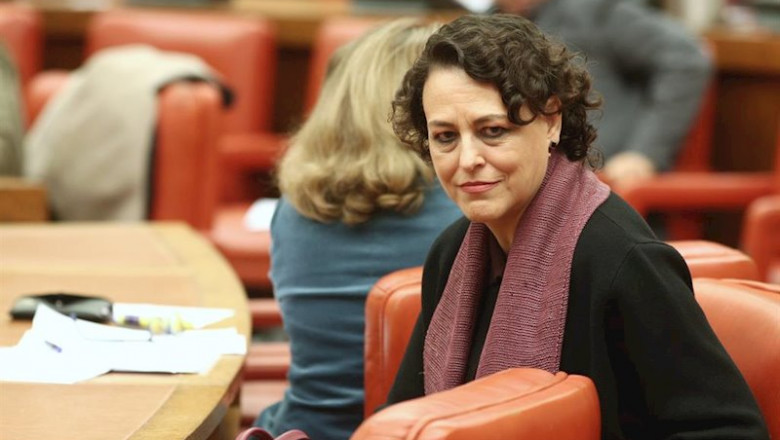 ep la ministra de trabajo en funciones magdalena valerio durante la reunion de la diputacion