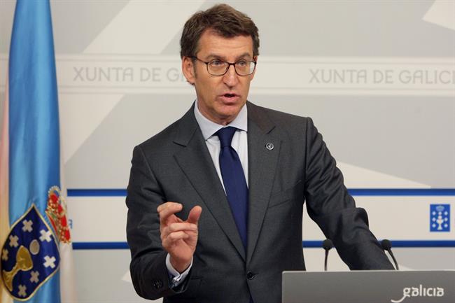 El presidente de la Xunta, Alberto Núñez Feijóo, en una rueda de prensa | EUROPA PRESS ep presidentela xunta alberto nunez feijoo enruedaprensa