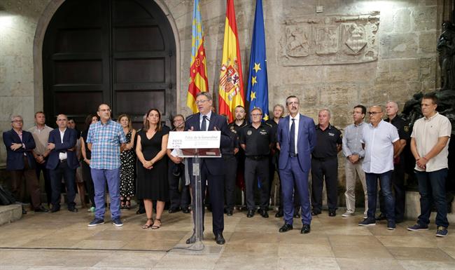 Puig tras reunirse con el gabinete de coordinación de policías | GVA ep puigreunirsegabinetecoordinacionpolicias