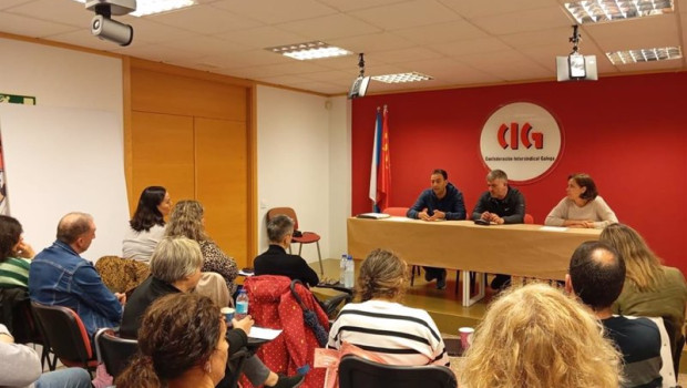 ep reunion de las secciones sindicales de la cig en el bbva y en el banco sabadell